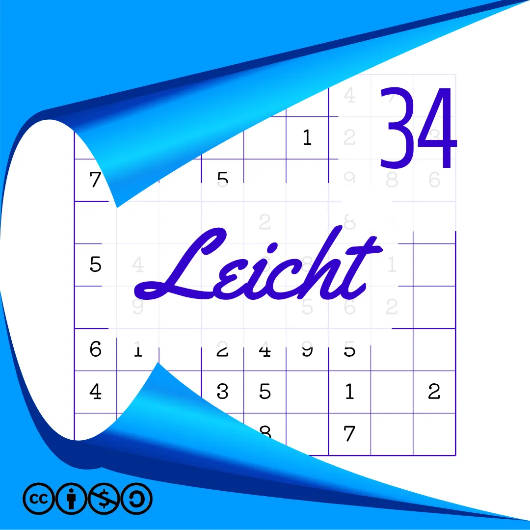 Sudoku Leicht Heft Nr. 34