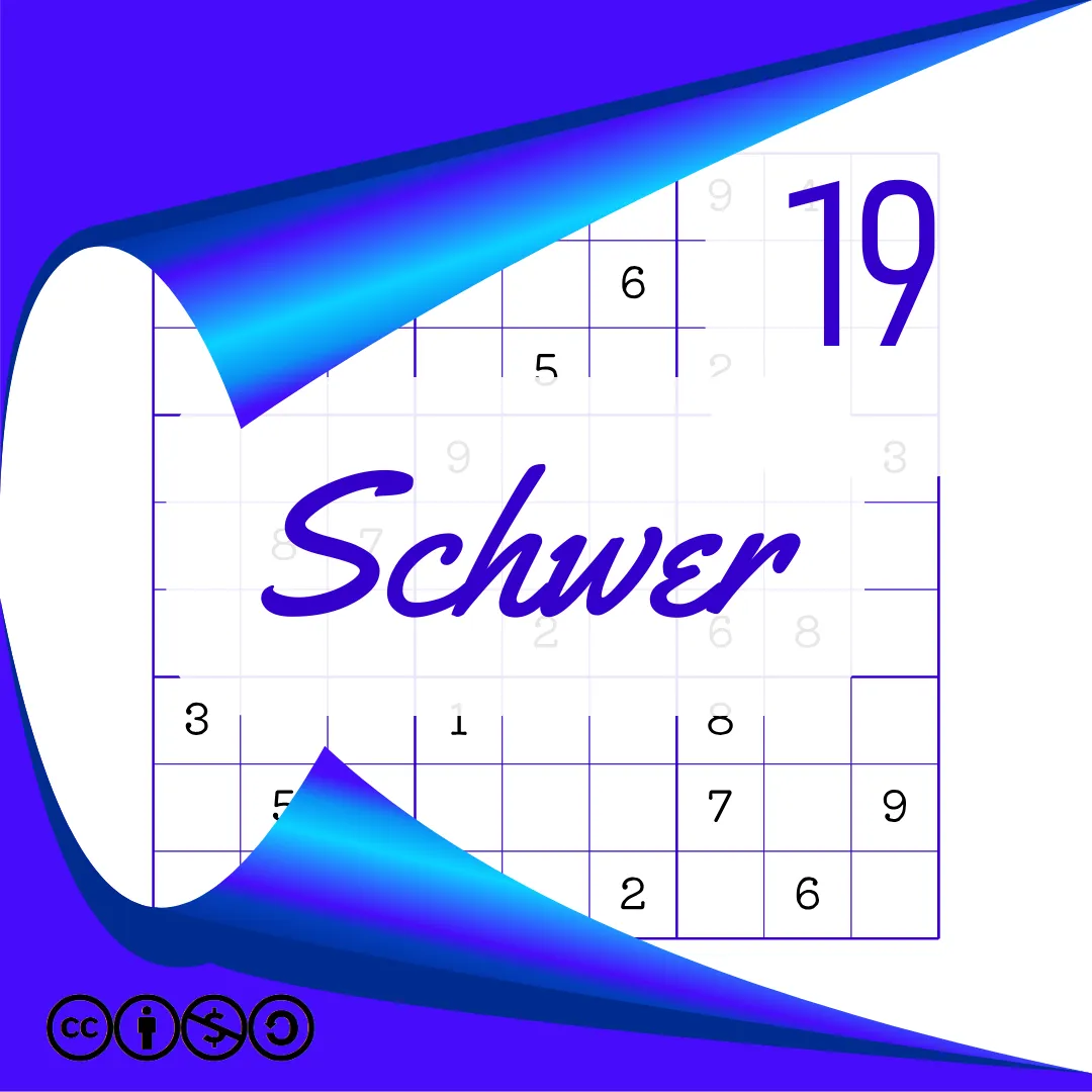 Sudoku Schwer Heft Nr. 19