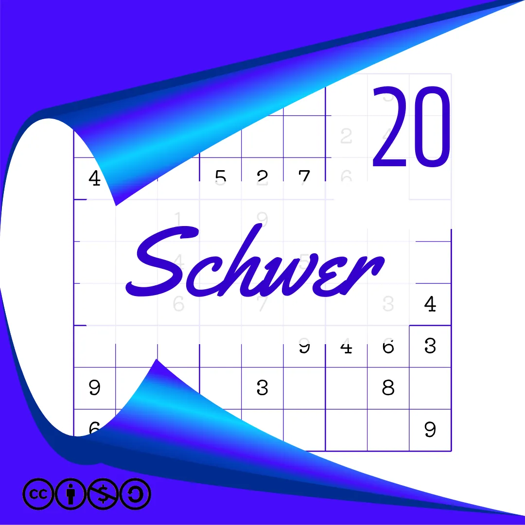 Sudoku Schwer Heft Nr. 20