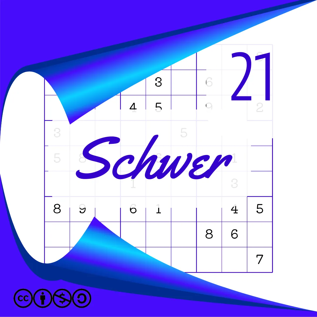 Sudoku Schwer Heft Nr. 21