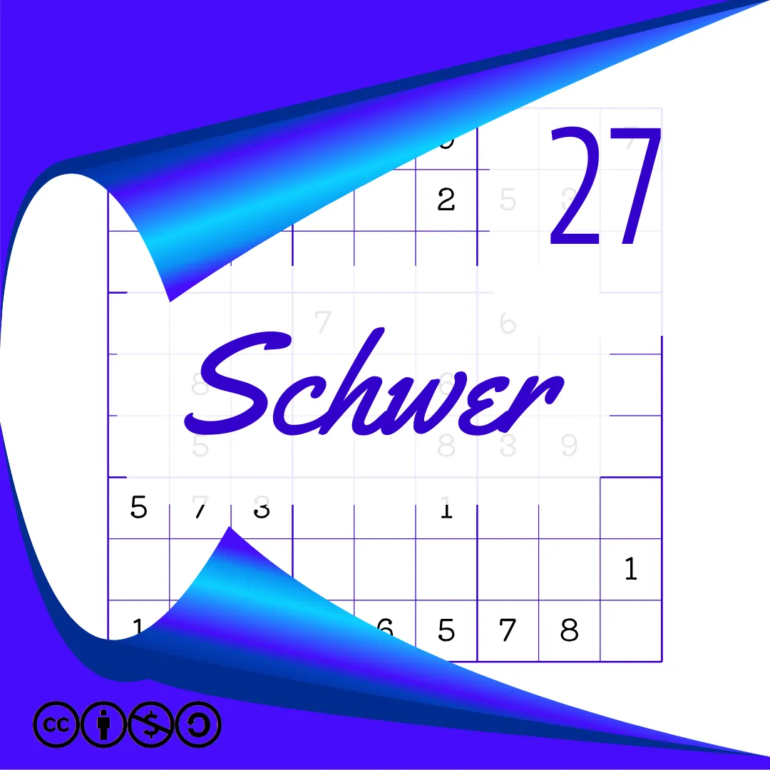 Sudoku Schwer Heft Nr. 27