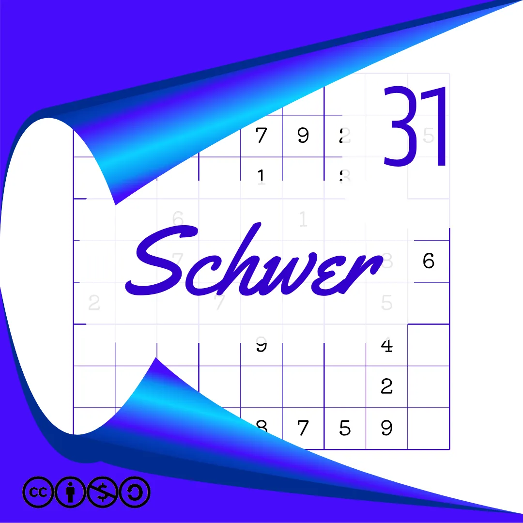 Sudoku Schwer Heft Nr. 31