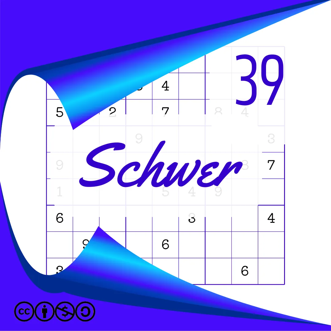 Sudoku Schwer Heft Nr. 39